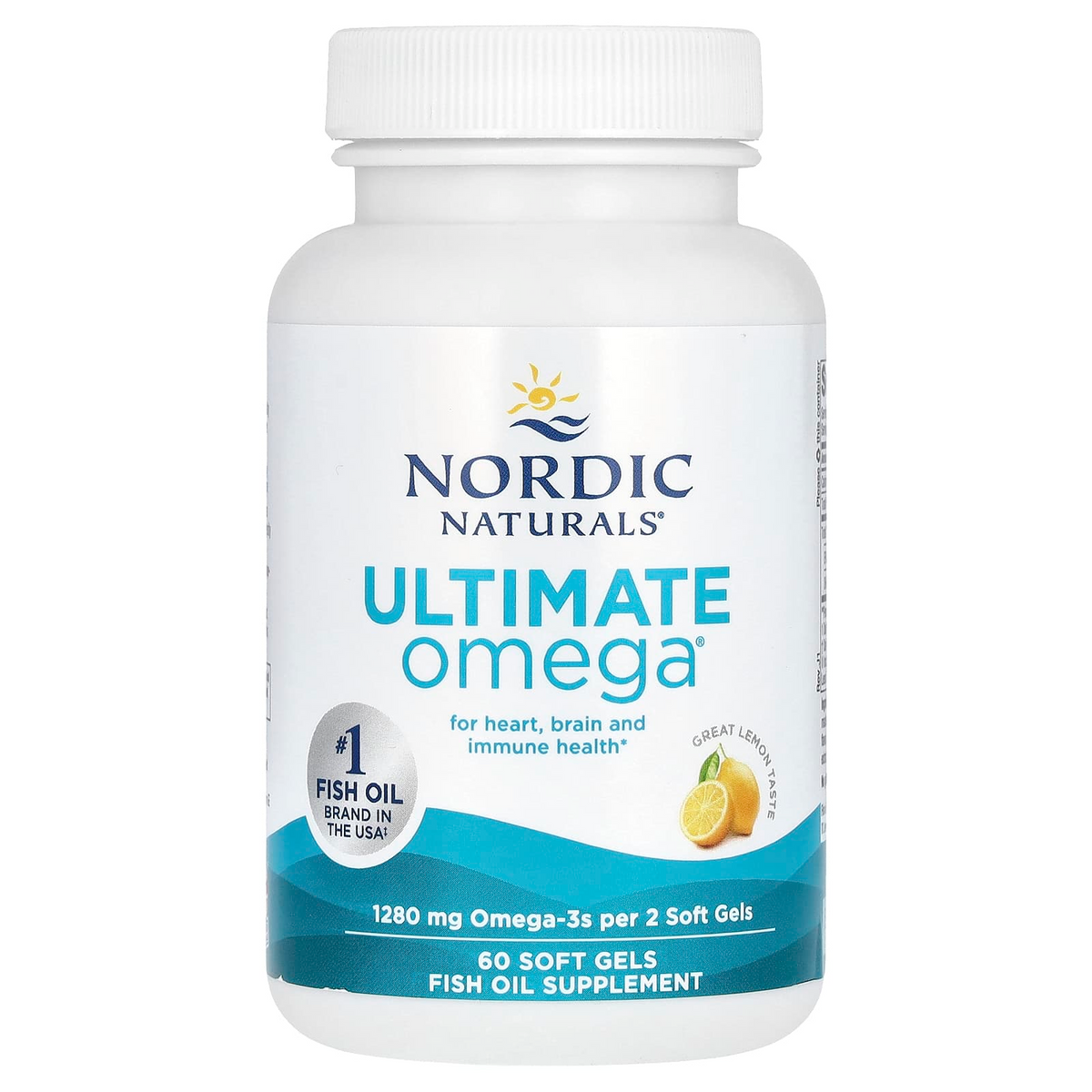 Nordic Naturals Ultimate Omega 1280mg Omega 3 per 2 Softgels - 60 Softgels