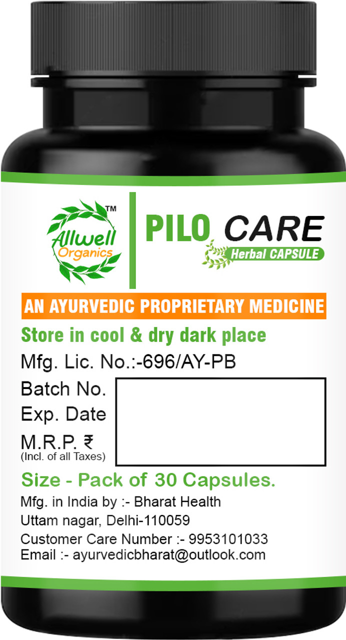 Allwell-organics Pilo Care Herbal Capsules 30 Capsules