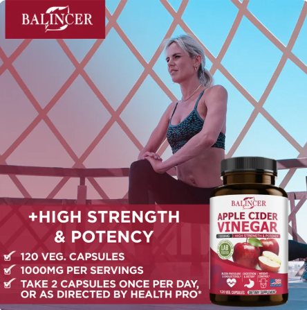 Balincer Organic Apple Cider Vinegar Capsules 120