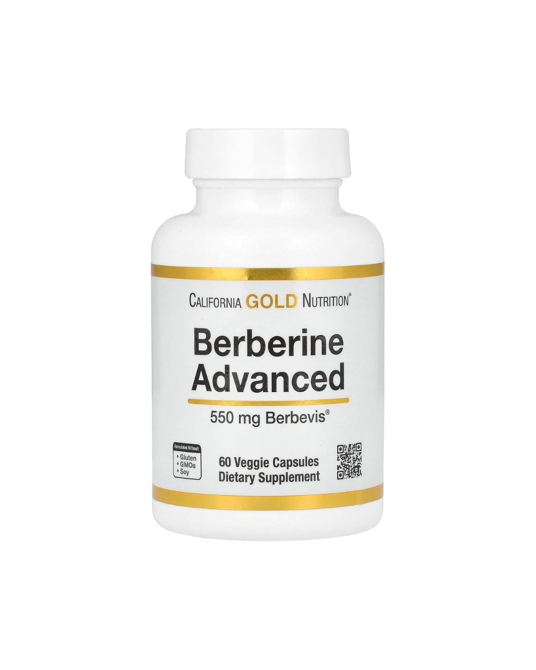 California Gold Nutrition Berberine Advanced Berbevis Phytosome with Berberine Phospholipid Complex with Sunflower Lecithin 550 mg, 60 Veggie Capsules