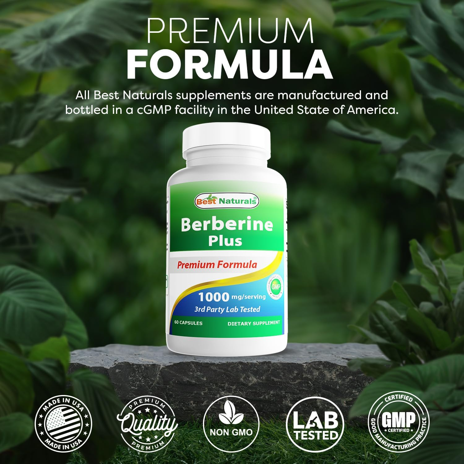 Best Naturals Berberine Plus 1000mg 120 Capsules