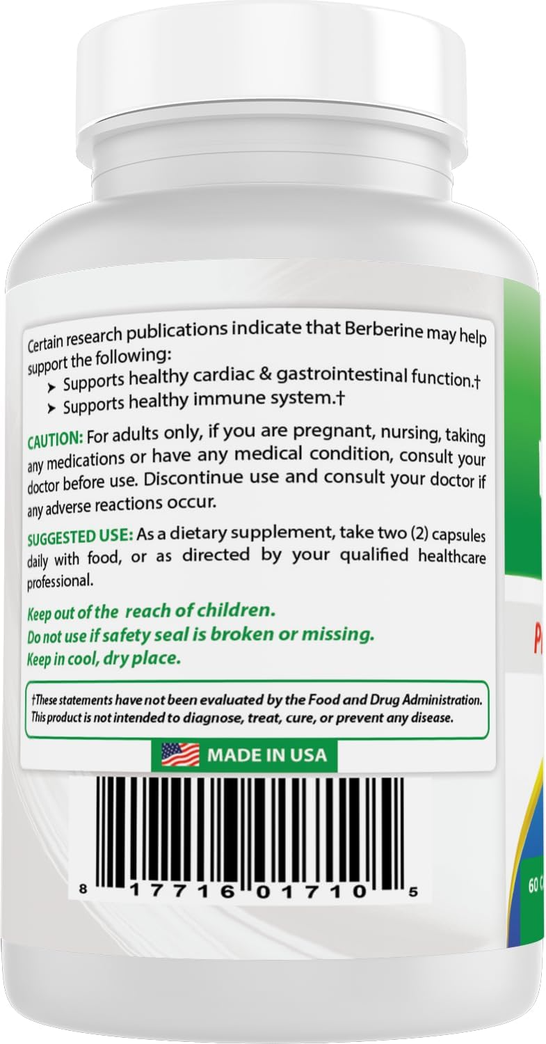 Best Naturals Berberine Plus 1000mg 120 Capsules