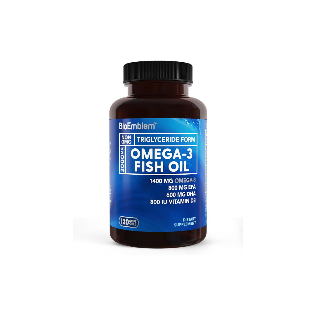 BioEmblem Omega-3 Fish Oil 2000mg 120 Soft Gels