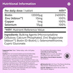 Nutravita Biotin 12,000ug with Zinc, Selenium & Copper _ 365 Tablets