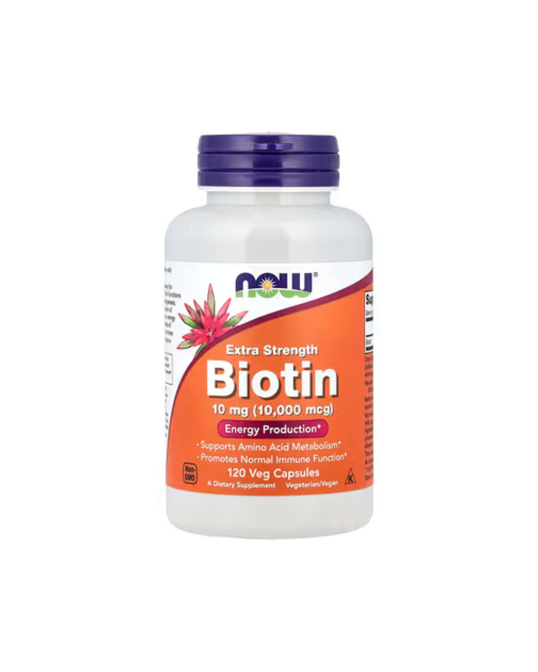 NOW Foods Biotin 10 mg (10,000 mcg), Extra Strength 120 Veg Capsules