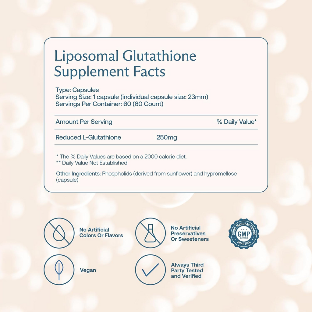 BodyBio Liposomal Glutathione 60 Capsules