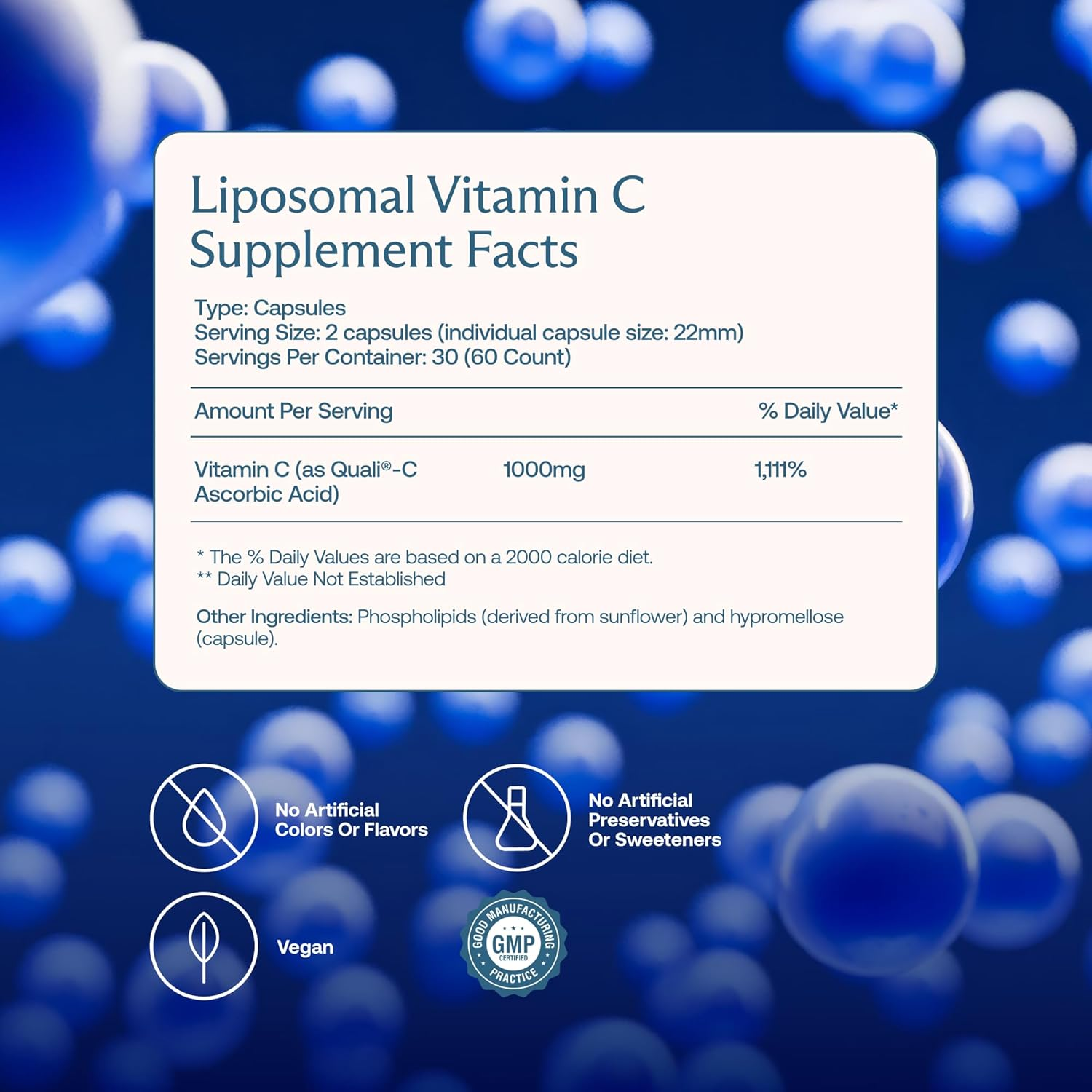BodyBio Liposomal Vitamin C 1000mg 60 Capsules