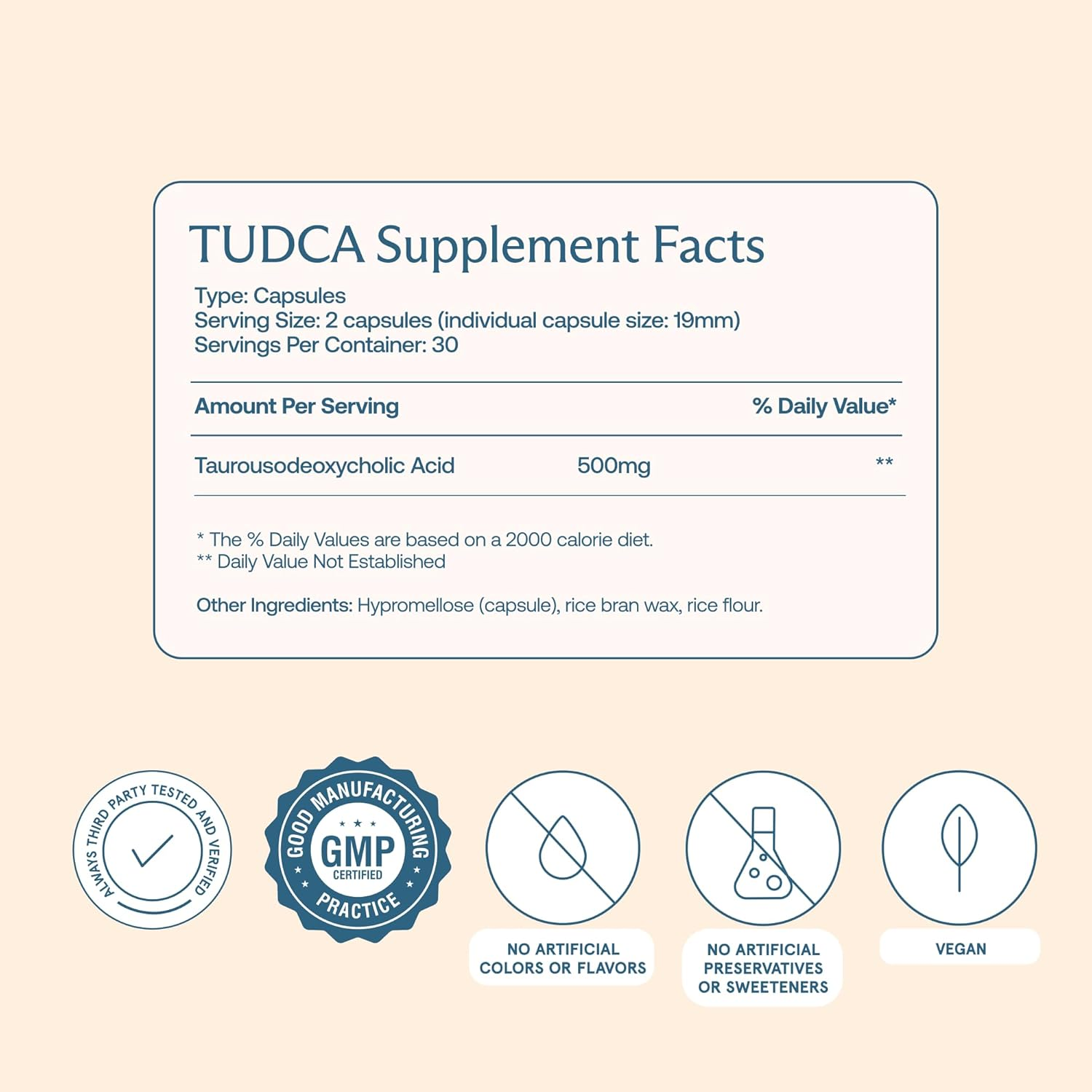 BodyBio TUDCA 500mg - 60 Capsules