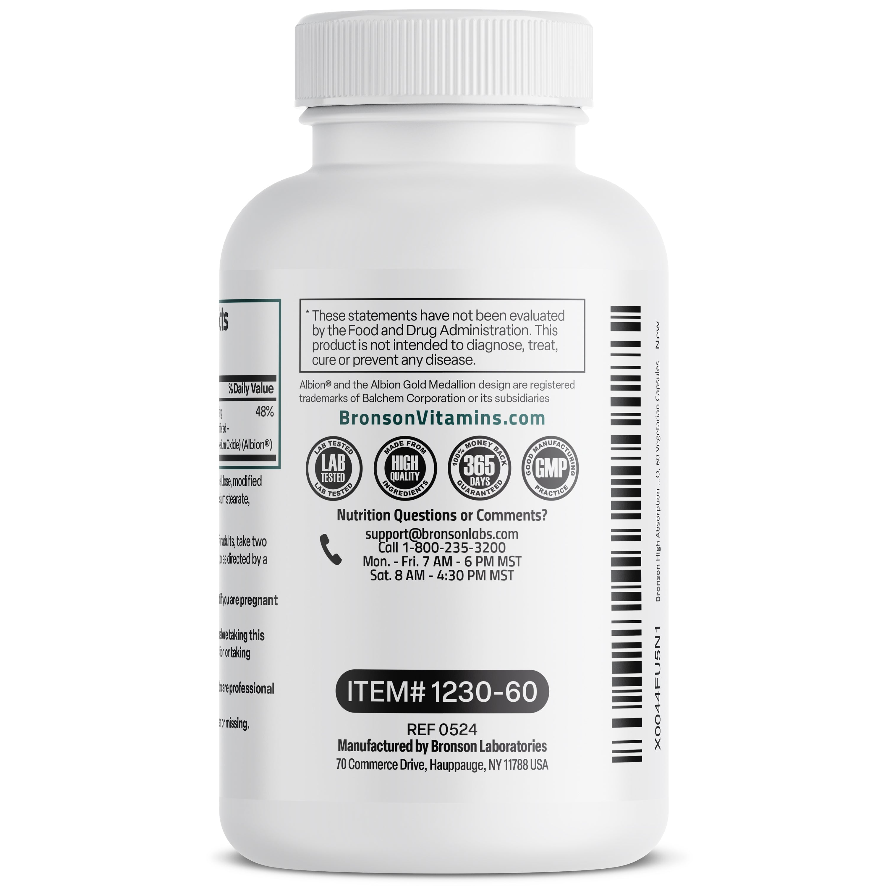 Bronson Magnesium Glycinate 200mg - 60 Capsules