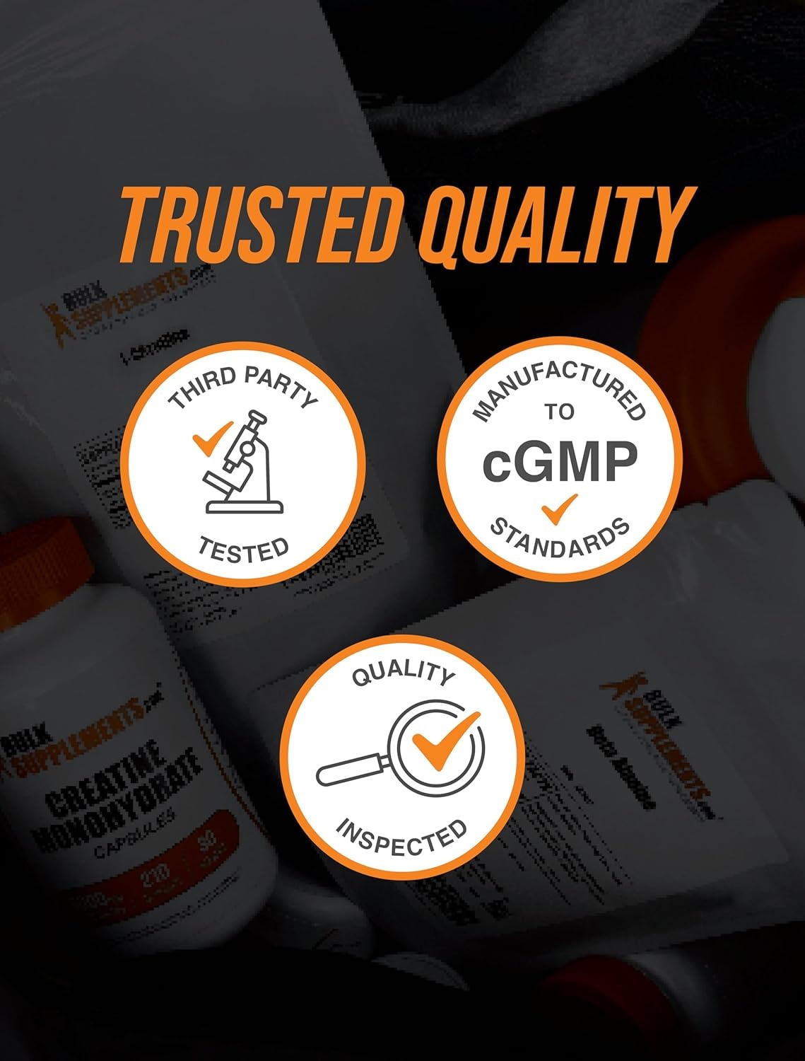 Bulk Supplements Creatine Monohydrate Capsules _ 420 count