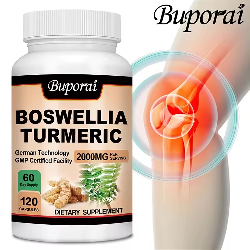 Buporai Boswellia Turmeric & Black Pepper Extract 2000mg per Serving - 120 Capsules