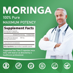 Buporai Moringa Capsules 800mg - Maximum Potency - 120 Count