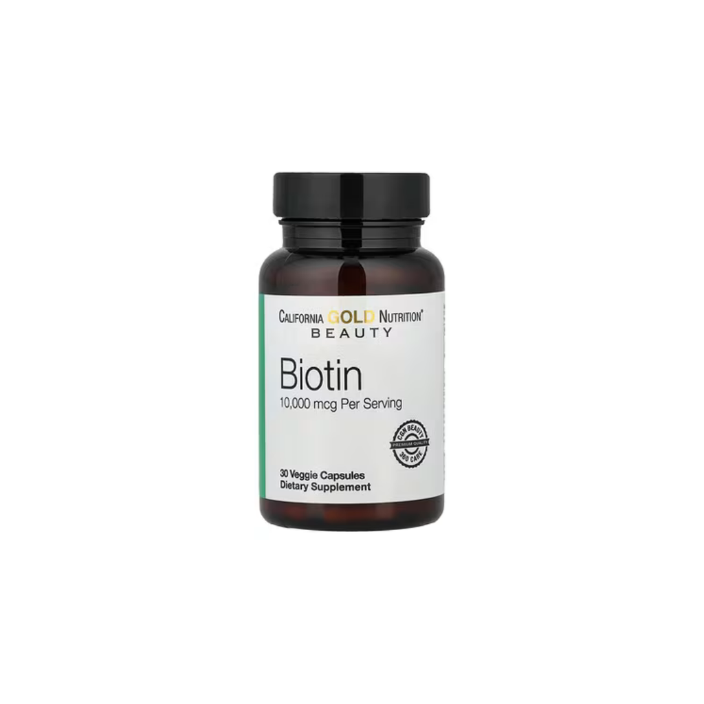 California Gold Nutrition Biotin 10,000 mcg 30 Veggie Capsules