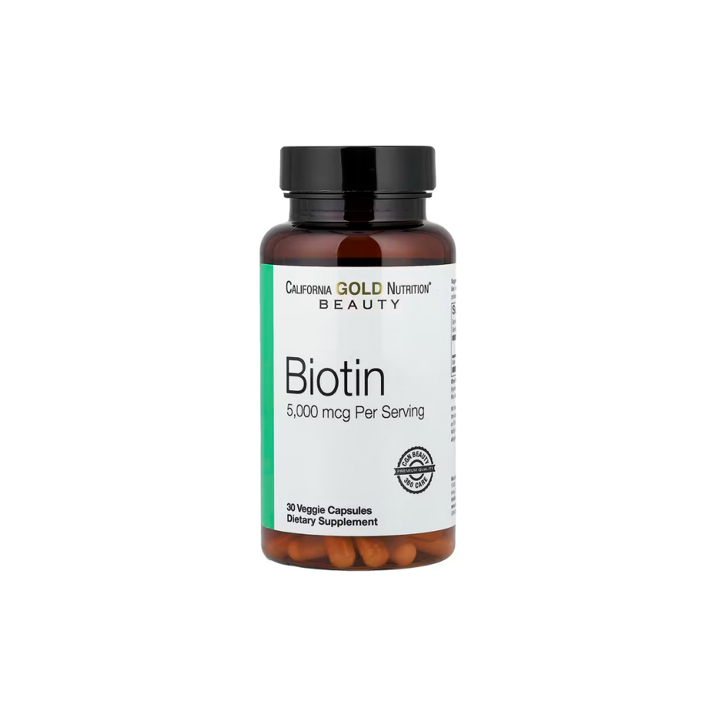 California Gold Nutrition Biotin 5,000 mcg 30 Veggie Capsules