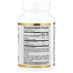California Gold Nutrition Brain Health with Alpha-Glycerophosphorylcholine Calcium Phosphorus and Phosphatidyl serine 60 Veggie Capsules