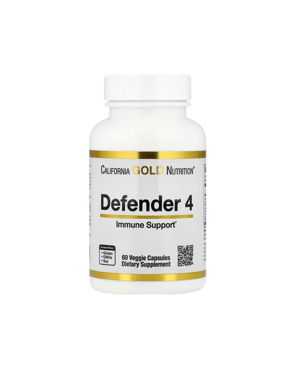 California Gold Nutrition Defender 4 with Vitamin C Vitamin D Zinc & Selenium 60 Veggie Capsules