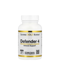 California Gold Nutrition Defender 4 with Vitamin C Vitamin D Zinc & Selenium 60 Veggie Capsules