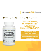 California Gold Nutrition, Glucosamine, Chondroitin, MSM plus Hyaluronic Acid, 60 Veggie Capsules