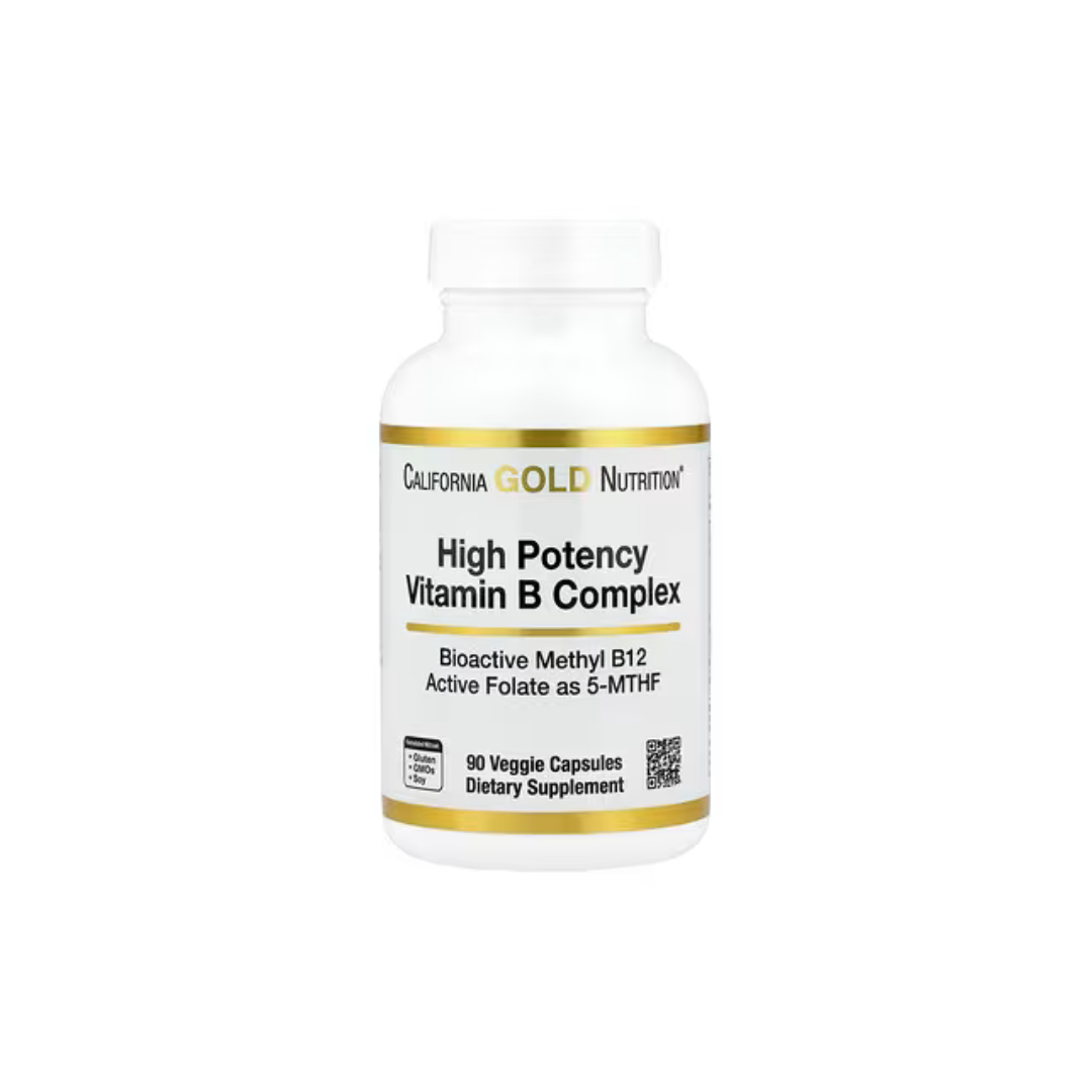 California Gold Nutrition High Potency Vitamin B Complex 90 Veggie Capsules