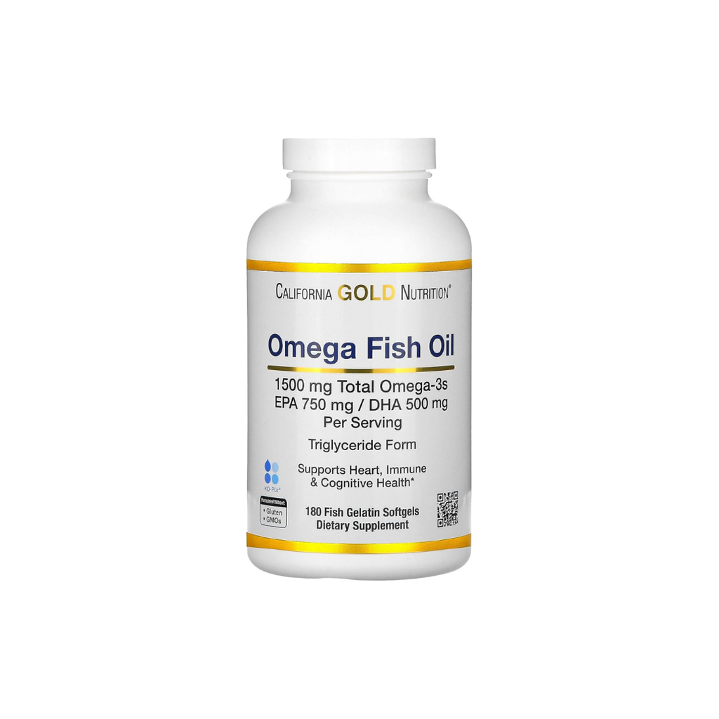 California Gold Nutrition Norwegian Omega-3 Fish Oil with EPA/DHA 180 Softgels