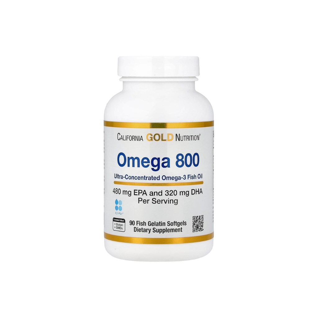 California Gold Nutrition Omega 800 Ultra-Concentrated Omega-3 Fish Oil 90 Softgels