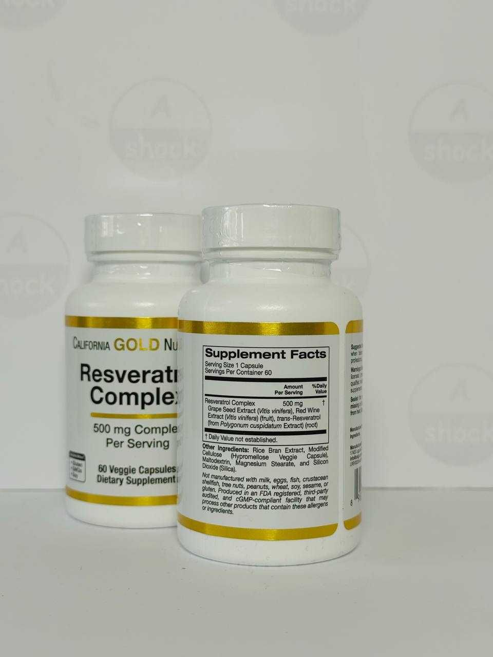 California Gold Nutrition Resveratrol Complex, 60 Veggie Capsules