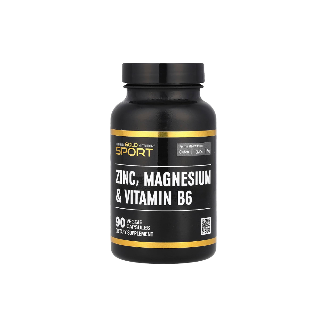 California Gold Nutrition Sport Zinc, Magnesium & Vitamin B6 90 Veggie Capsules