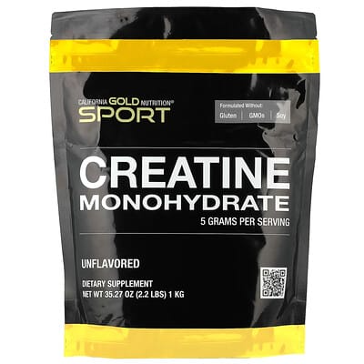 California Gold Nutrition Sport Creatine Monohydrate Unflavored, 1 lb (454 g)