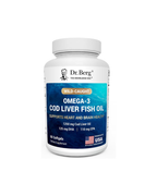 Dr. Berg Maximum Strength Omega-3 Cod Liver Fish Oil 1250 mg - 60 Softgels