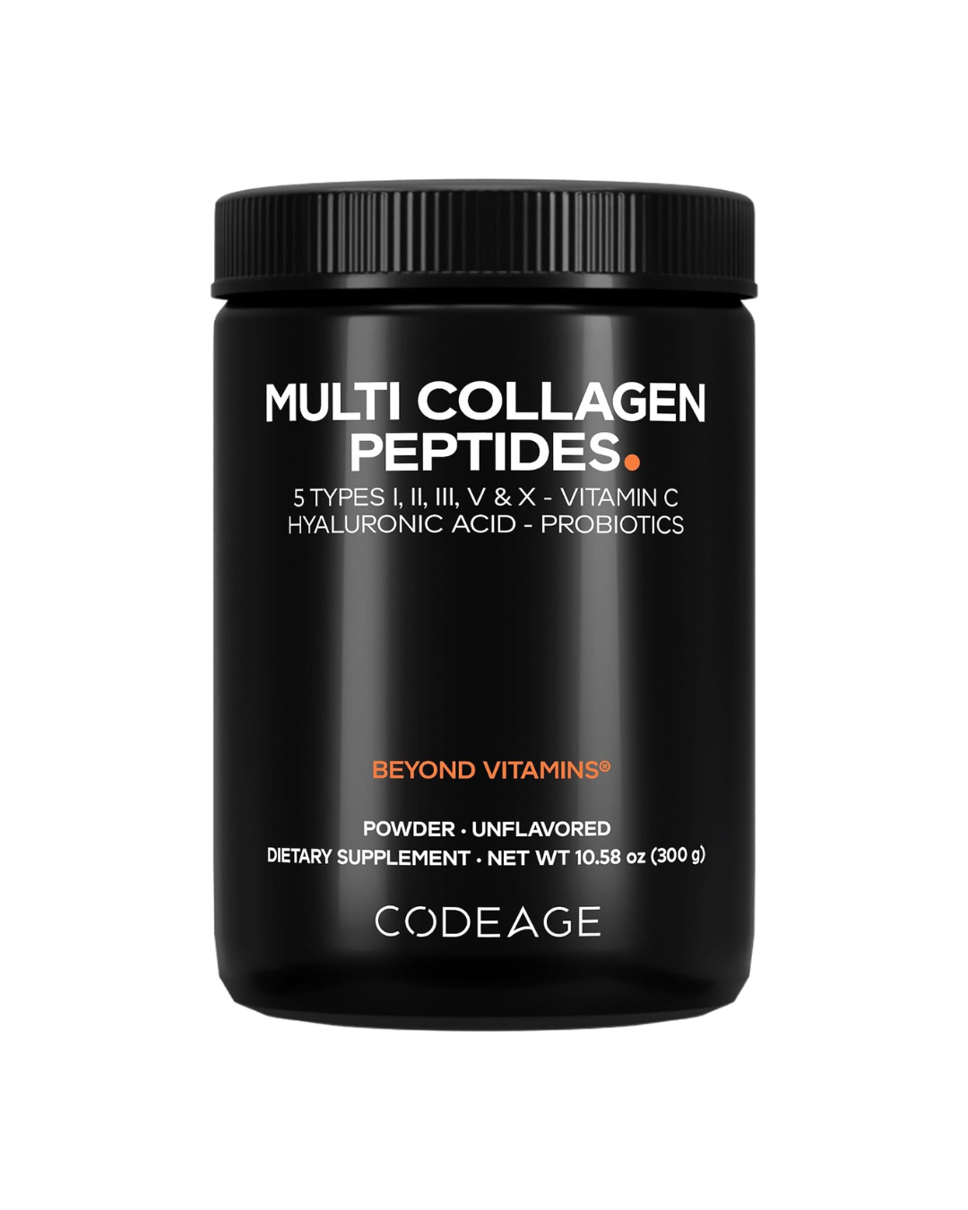 Codeage Multi Collagen Peptides Powder with Hyaluronic Acid Probiotics and Vitamin C 300g