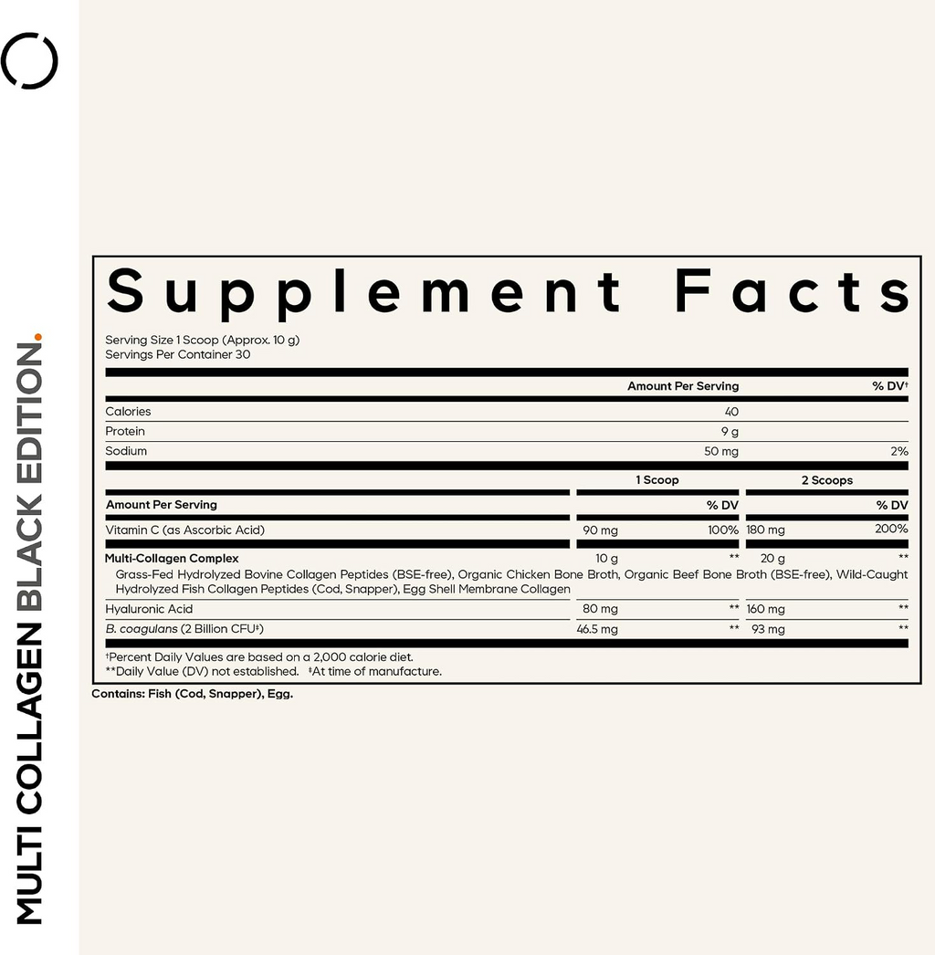 Codeage Multi Collagen Peptides Powder with Hyaluronic Acid Probiotics and Vitamin C 300g