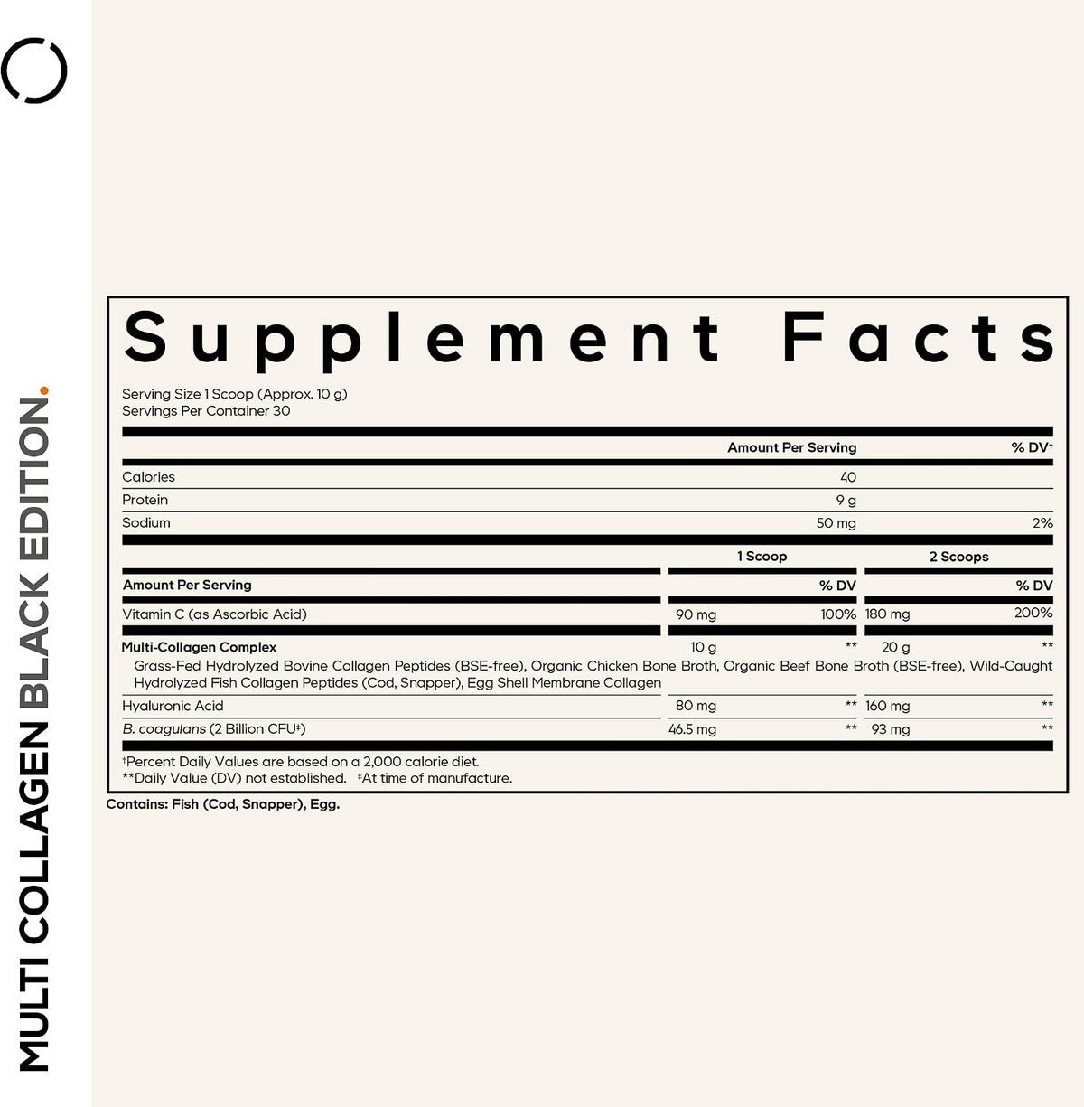 Codeage Multi Collagen Peptides Powder with Hyaluronic Acid Probiotics and Vitamin C 300g