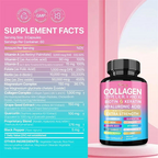 Collagen Capsules Type I, II, III, V and X with Biotin Keratin and Hyaluronic Acid - 120 Count