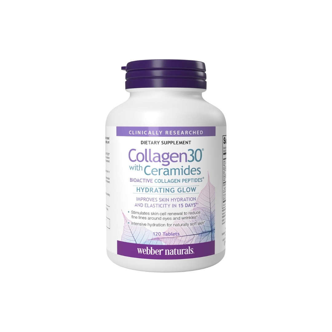 Webber Naturals Collagen30 with Ceramides Bioactive Collagen Peptides™, 120 Ct