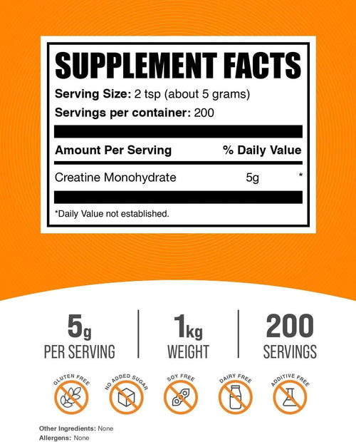 Bulk Supplements Creatine Monohydrate Powder Micronized Creatine Unflavored _ 1kg