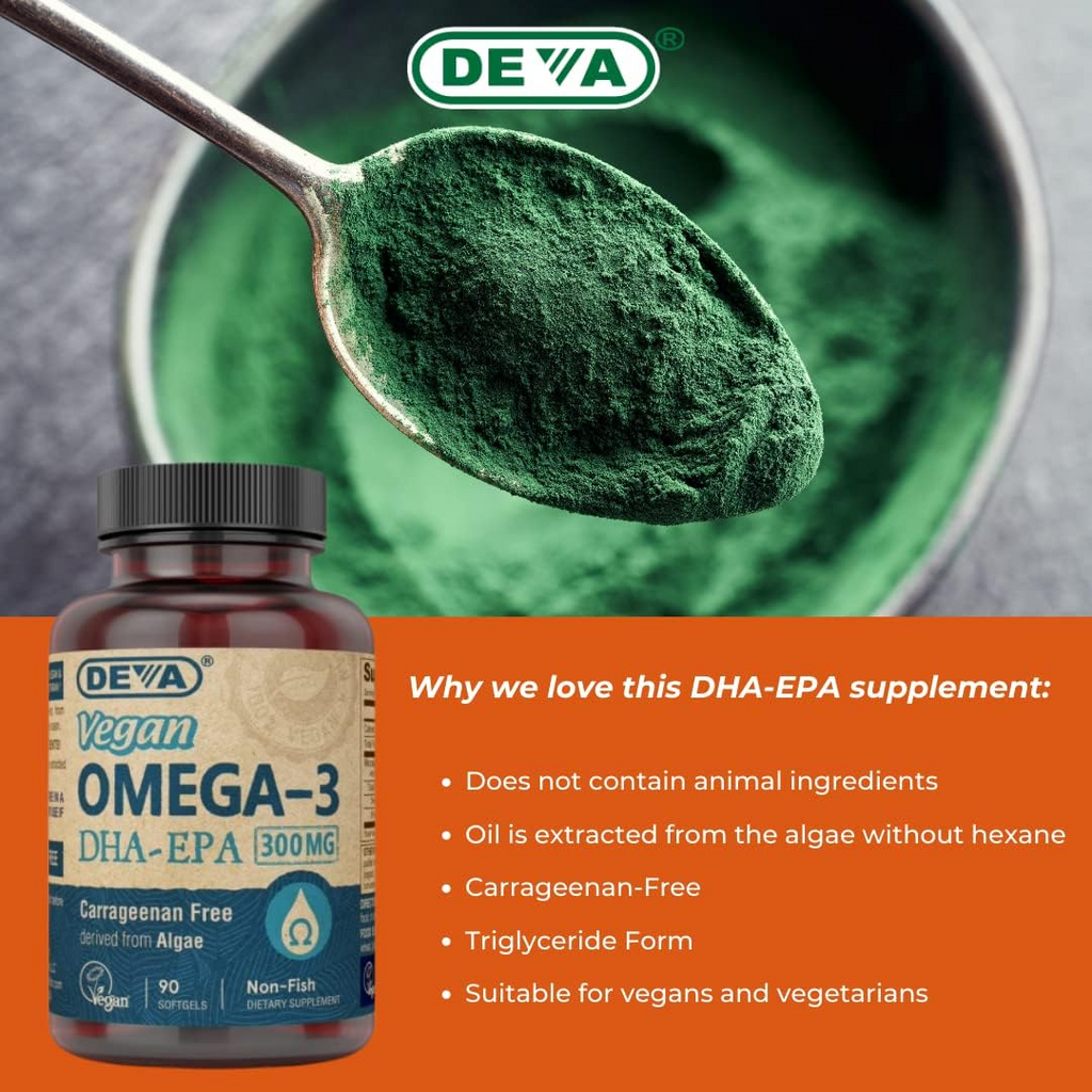 Deva Vegan Omega-3 DHA 200mg 90 Softgels