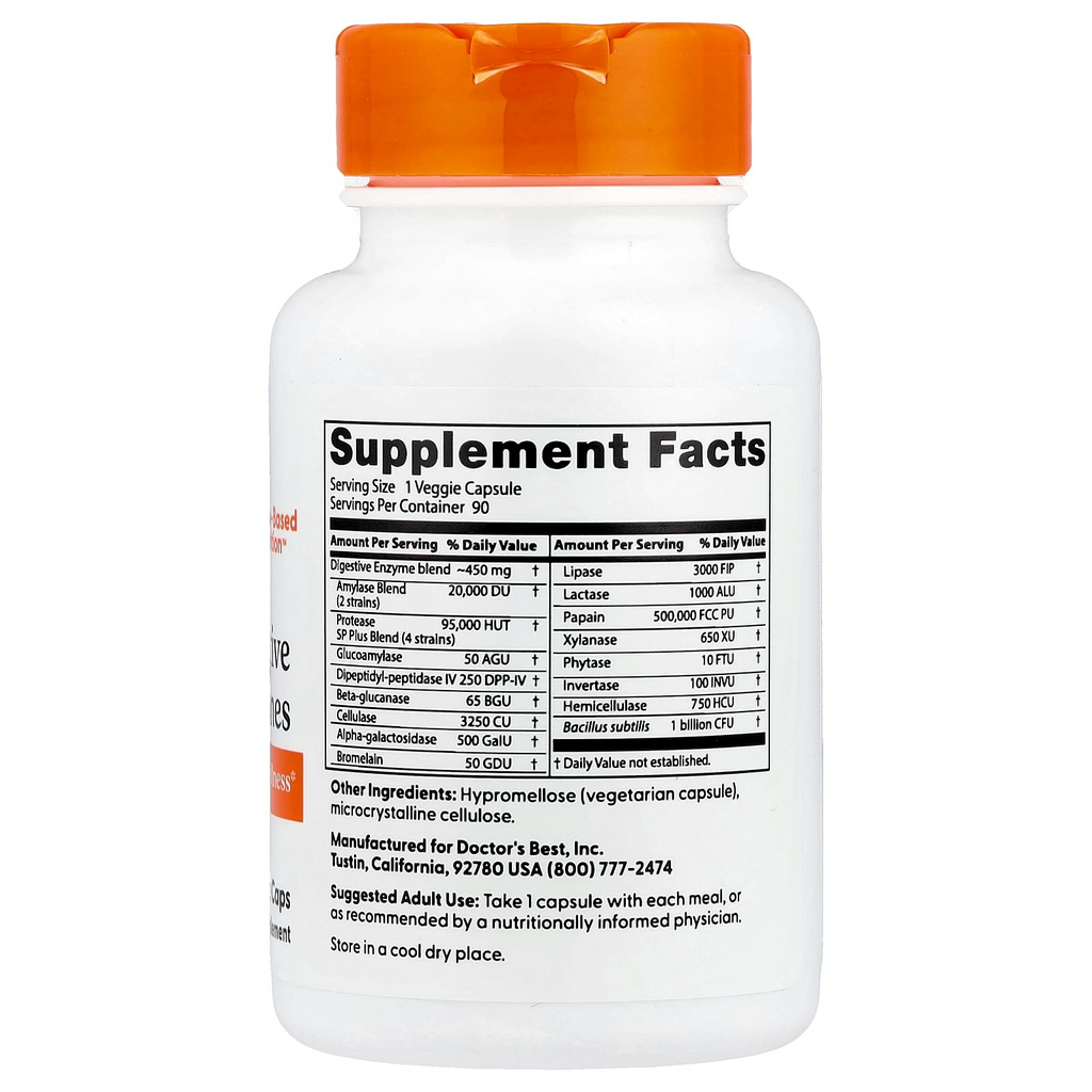 Doctor's Best Digestive Enzymes 90 Veggie Caps