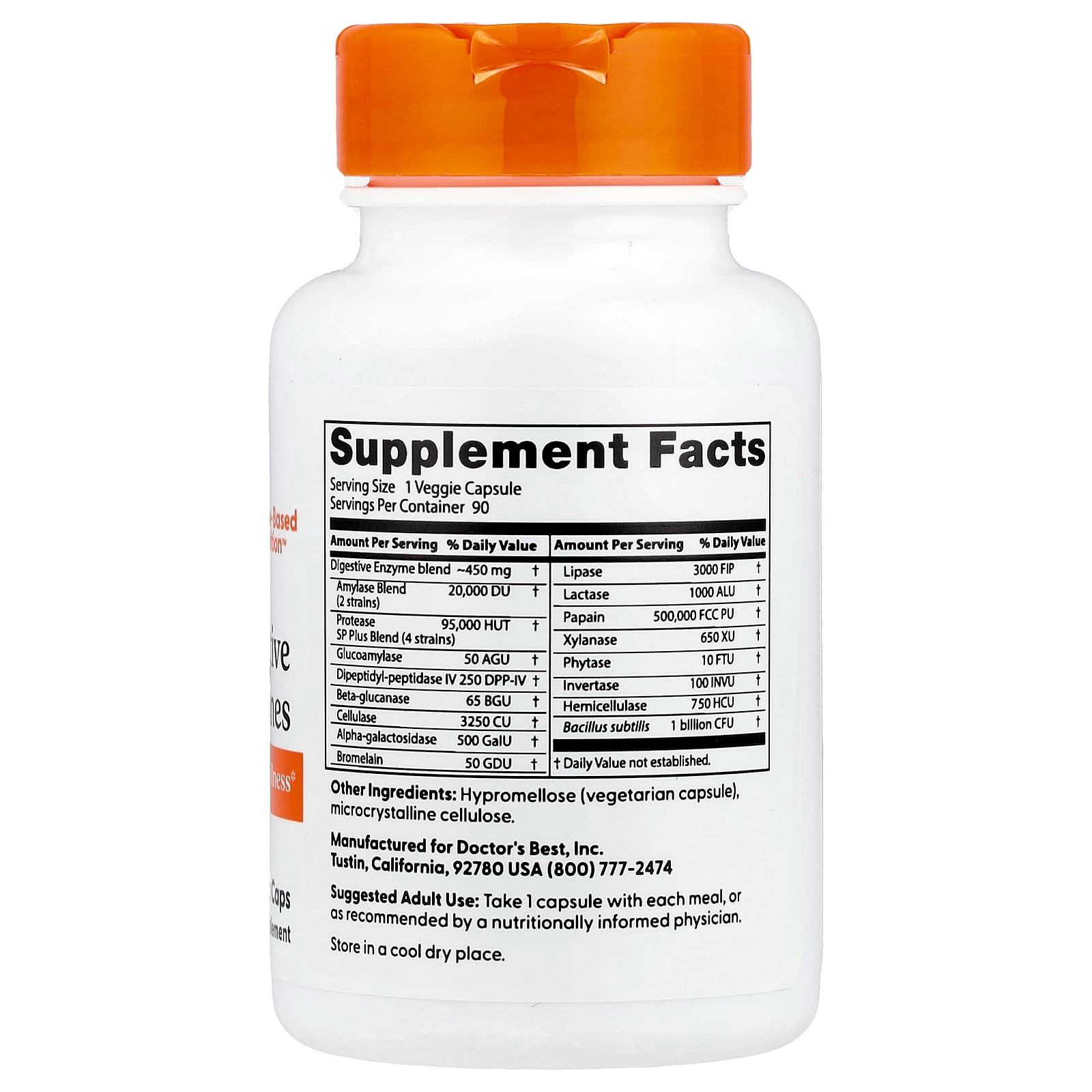Doctor's Best Digestive Enzymes 90 Veggie Caps