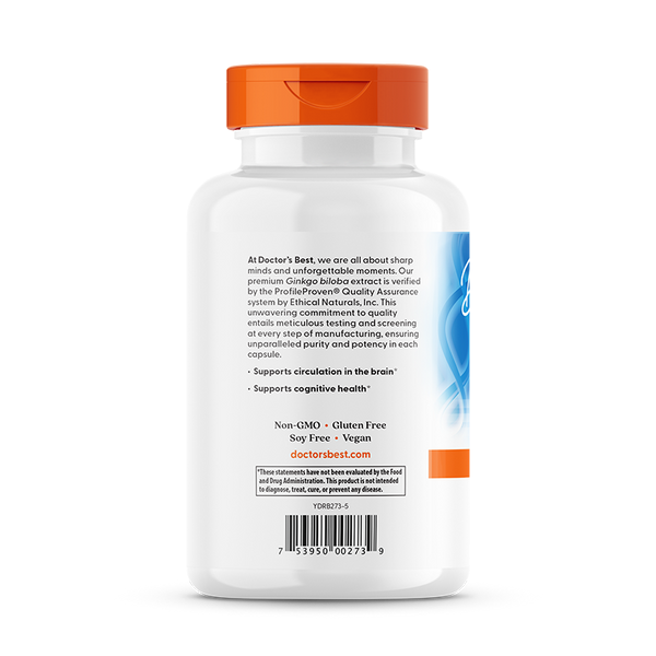 Doctor's Best Ginkgo 120 mg, 120 Veggie Caps
