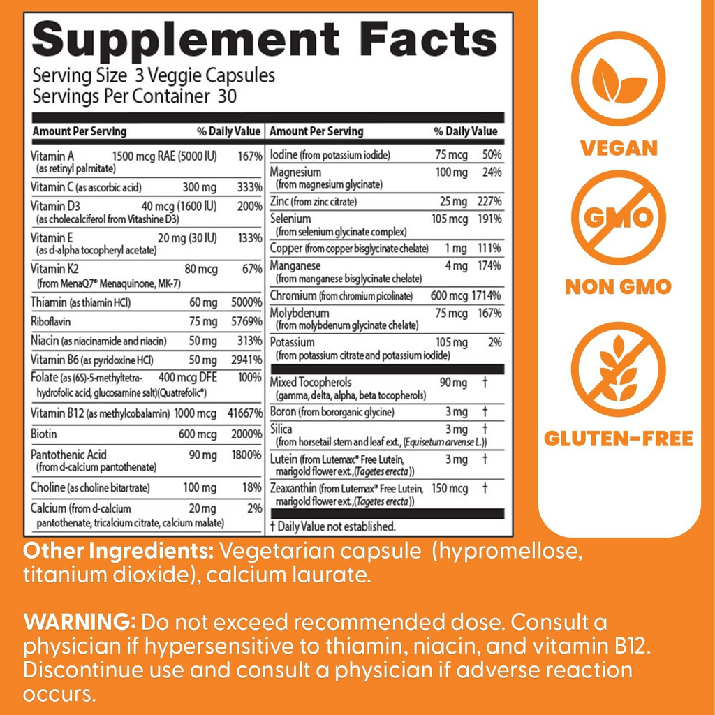 Doctor's Best Multi-Vitamin Mineral Complex 90 Veg Capsules