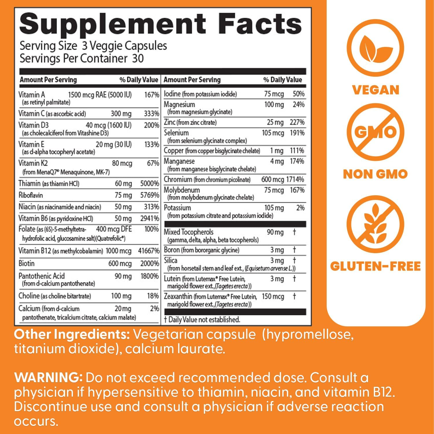 Doctor's Best Multi-Vitamin Mineral Complex 90 Veg Capsules