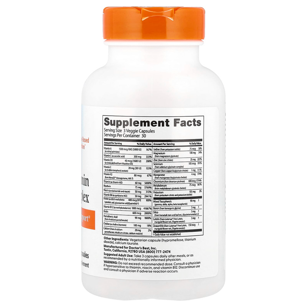 Doctor's Best Multi-Vitamin Mineral Complex 90 Veg Capsules