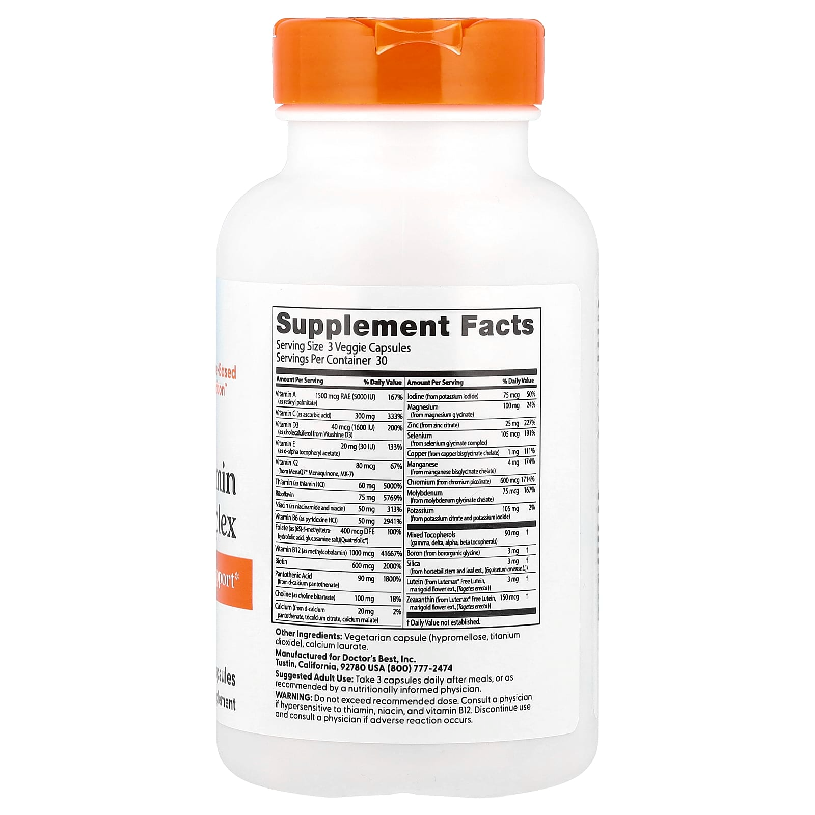 Doctor's Best Multi-Vitamin Mineral Complex 90 Veg Capsules