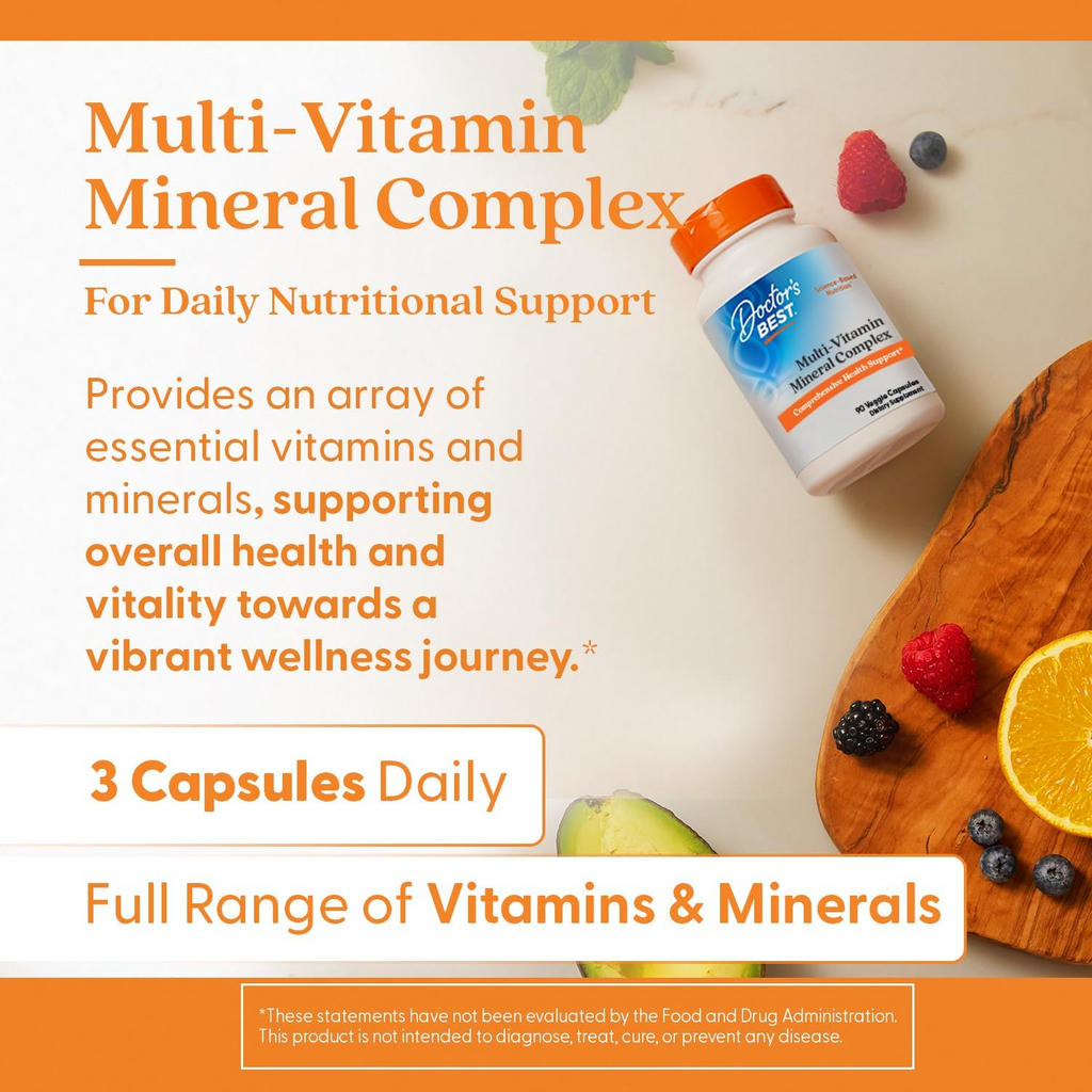Doctor's Best Multi-Vitamin Mineral Complex 90 Veg Capsules