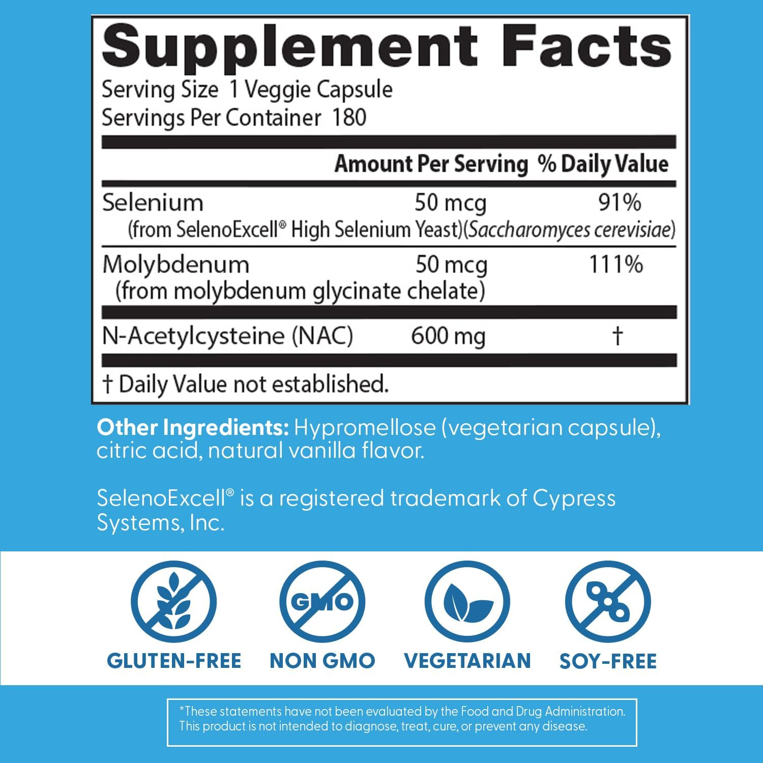 Doctor's Best NAC Detox Regulators 180 Veggie Caps