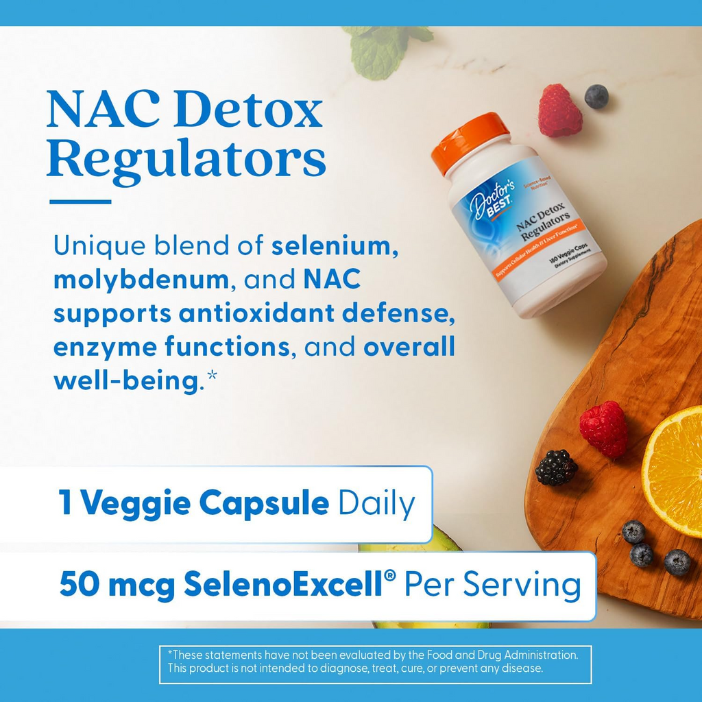 Doctor's Best NAC Detox Regulators 180 Veggie Caps