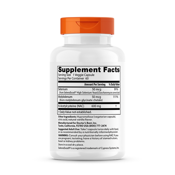 Doctor's Best NAC Detox Regulators 180 Veggie Caps