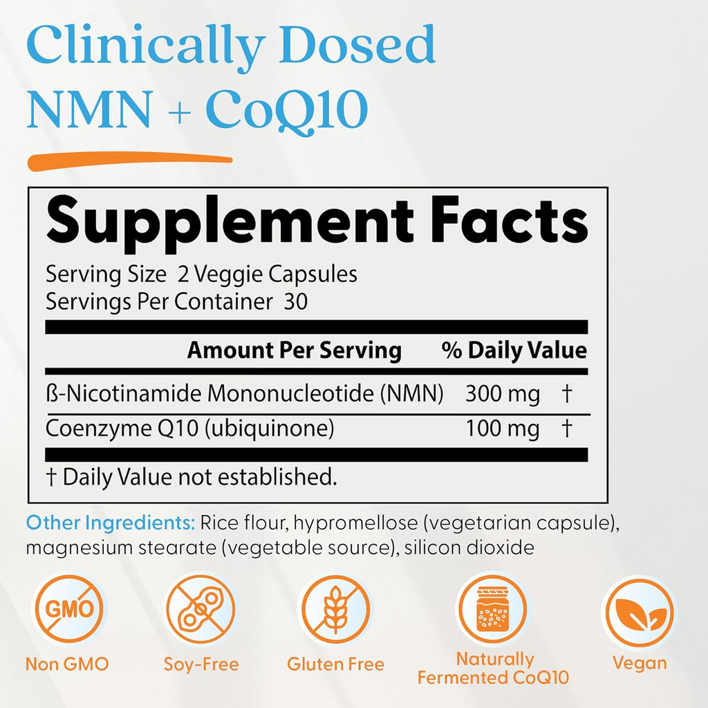 Doctor's Best NMN + CoQ10 60 Veggie Caps