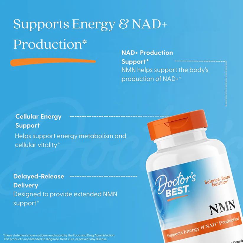 Doctor's Best NMN 60 Delayed Release Capsules (200 mg per Capsule)