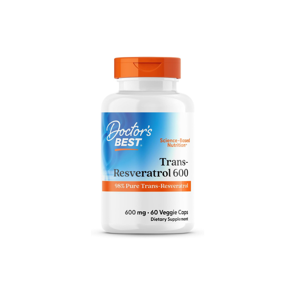 Doctor's Best Trans-Resveratrol 600, 600 mg, 60 Veggie Caps